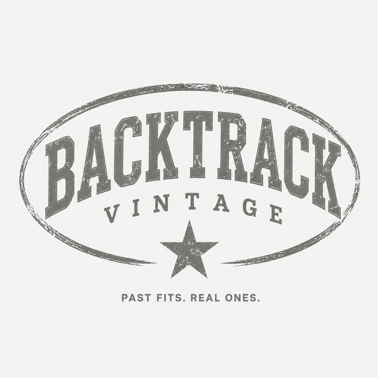 Backtrack Vintage logo — Past Fits. Real Ones.